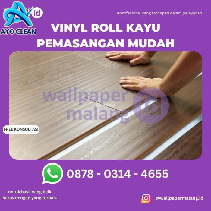 Cara pasang karpet vinyl roll