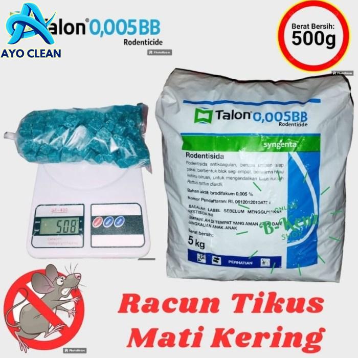 Jual (500 Gram) Racun Tikus Mati Kering Klerat Talon Rodex Racumin ...