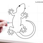 Cara menggambar cicak