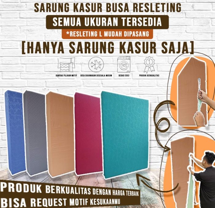 CARA MEMASANG SARUNG KASUR LIPAT / COVER KASUR BUSA INOAC / KASUR BUSA ...