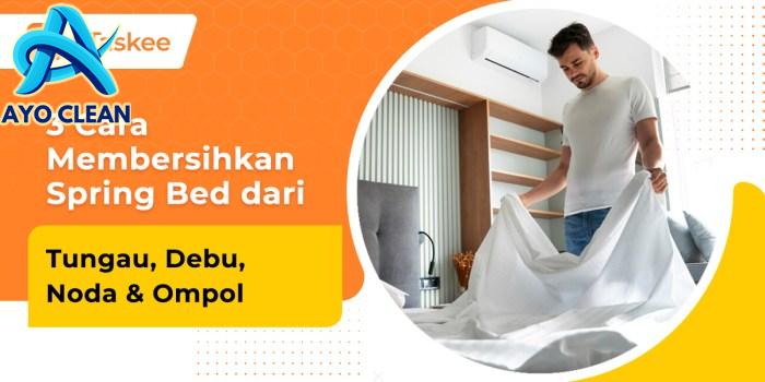 3 Cara Membersihkan Spring Bed dari Tungau, Debu, Noda Ompol – bTaskee