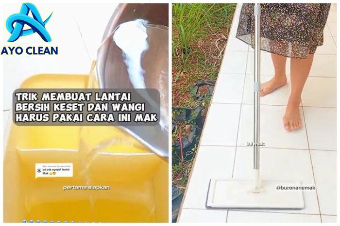 Cukup tambah 1 bahan dapur, ini trik mengepel lantai agar kesat dan ...