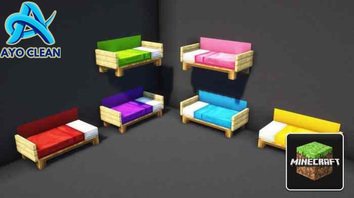 Cara membuat sofa di minecraft