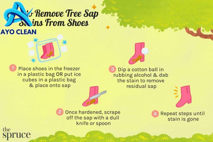 How to Remove Tree Sap Stains From Shoes