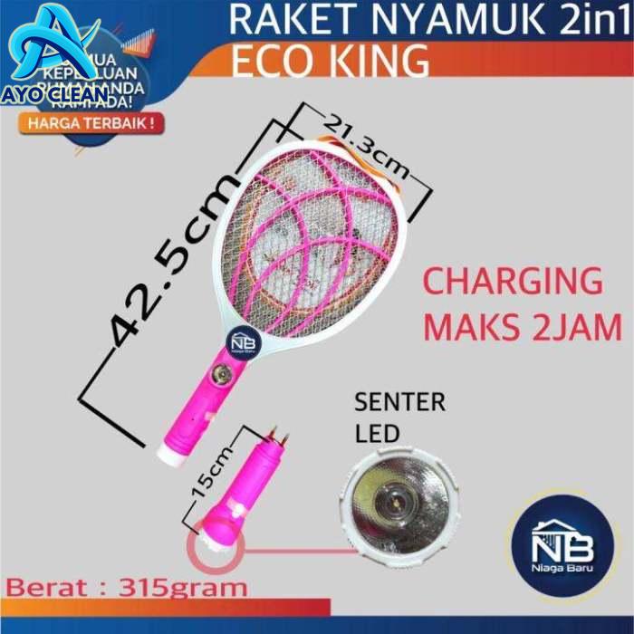 Raket Nyamuk ECO KING Raket Listrik Nyamuk Mosquito Swatter Pembasmi ...