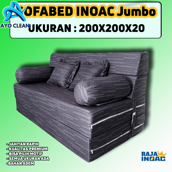 Cara melipat sofa bed inoac