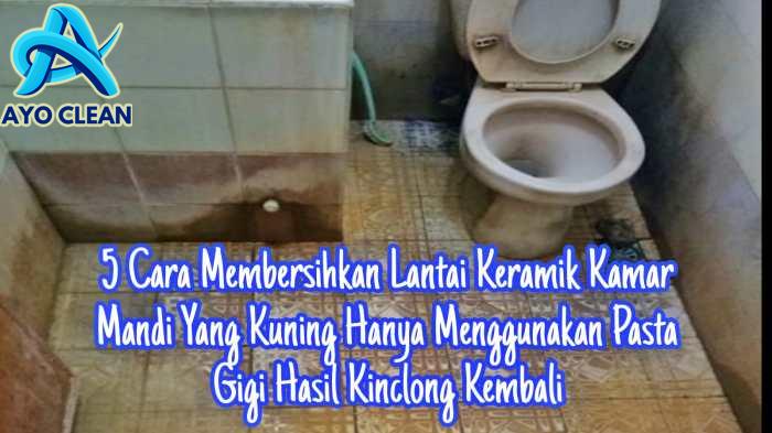 Cara membersihkan lantai wc
