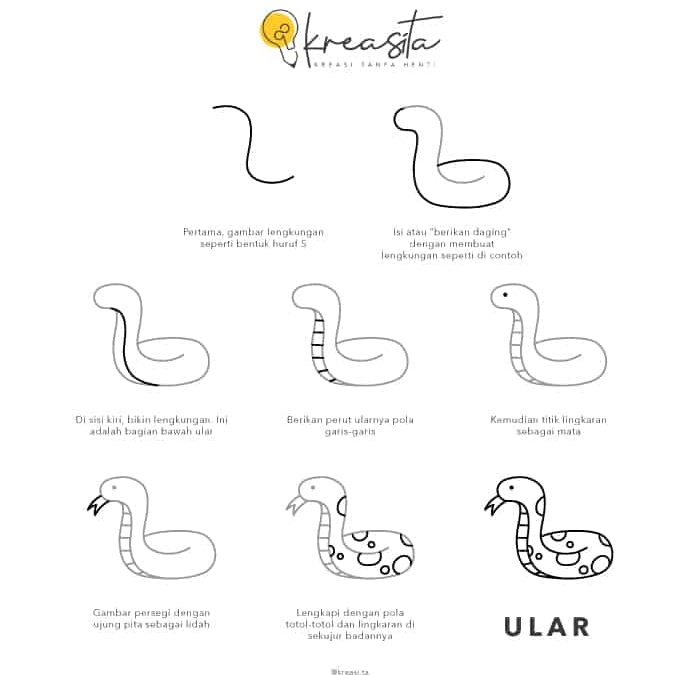 Detail Cara Gambar Ular Koleksi Nomer 3