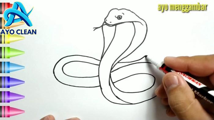 Cara menggambar ular