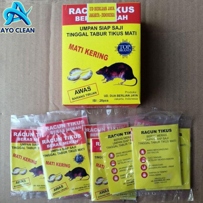 Jual Racun Tikus beras merah BERLIAN JAYA original 1 bok isi 20pcs ...
