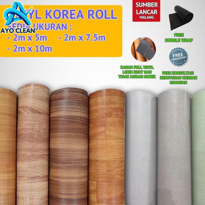 Jual Karpet Vinyl Korea Roll 2m x 10m Karpet Lantai Vinyl Kayu | Shopee ...