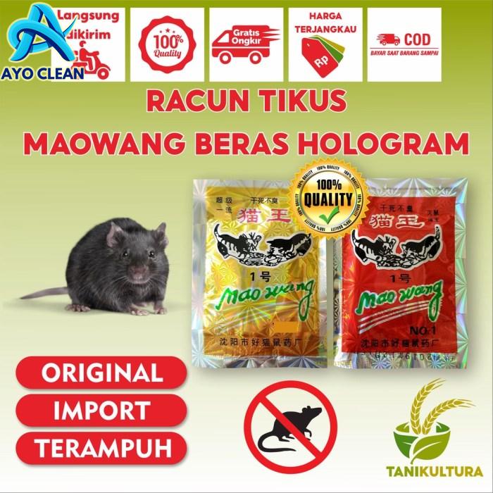 Jual Racun Tikus Maowang Beras Original Hologram Ampuh Mati Kering ...