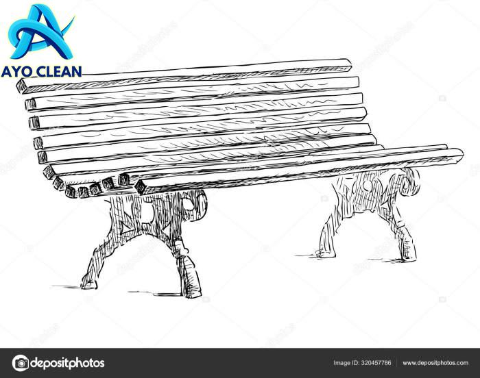 Gambar Sketsa Kursi Taman - 57+ Koleksi Gambar