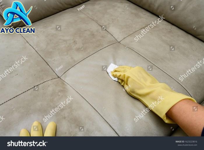 Cara membersihkan sofa kulit